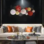 DSH CRAFTING YOUR CURIOSITY Metal Wall Art Wall Sculpture Wall Hanging Showpiece Perfect For Home (20-Circle-Red)