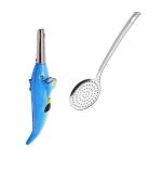 First Front Dolphine Shape Electric Gas Lighter With Stainless Steel Pure Poni Spoons and Multicolour, Pack of 2