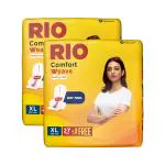 RIO Sanitary Pads for women, Comfort Weave with Wings (XL) - (280mm , Pack of 30 X 2)