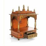 Kamdhenu Art And Craft Coper Wood Pooja Mandap Temple For Home