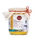 Kudej Desi Hallikar Cow A2 Ghee | From Kaveri River belt Karnataka | Fresh Bilona Churned | Premium Curd Cultured Ghee | Made by expert pastoral community members | 500ml Plastic Free Packaging