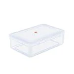 Zms marketing Clear Transparent Plastic Storage Box Organizer Medium Size Container With Lid & Lock For Multipurpose Stationery Cosmetics Combo 2 20cm Length - 1200 ml