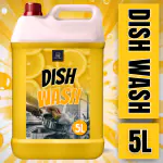 BLISS & BLUSH Dishwash Liquid 5 Liter Yellow Non-Toxic, Eco-friendly | Non-Corrosive, Skin friendly Dishwashing Gel