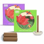 HELP US GREEN Fragrance Lavender & Lemon Flavour Dhoop Sticks for Pooja (50 pcs), Pack of 2 Dhup Batti with Holder, Agarbatti, Incense Stick, Sandal, Cones, Cup, Sambrani (25 Sticks/pack)