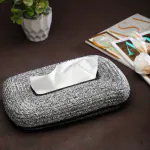ARIYA HOME Premium Quality Cotton Grey Tissue Box