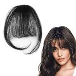 AHS Single Clip in Bang Fringe Hair Extension Piece/Thin Extension For Women and Girls Wig False Bang Clip In Fringe