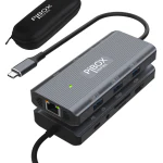 Pibox India, USB C Hub Dock- 9 in 1 Aluminium Type C Adapter with 4K HDMI Hub, Ethernet 1000mbps RJ45, 3 USB 3.0, USB-C Power Delivery, 3.5mm Audio only, TF/SD Card Reader, MacBook USB C Devices - 2024