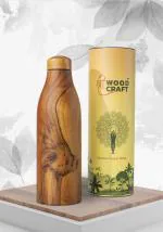 SHRI WOOD CRAFT 500ML 1pc with new concept ayurvedic, morden and eco friendly water bottle.