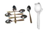 First Front Stainless Steel Golden Spoon and Small Ladle (Pack of 2)