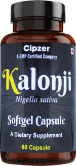 Cipzer Kalonji Oil Black Seed Tablet Helpful For Fatty Acids For Hair And Weight Loss - 60 Capsules (Pack Of 1)