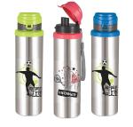 Fable Multicolor Stainless Steel Flask Bottle 650 Milliliters (Pack of 3)