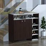 Fluffy Engineered Wood Shoe Rack/ Shoe Cabinet/ Slipper Stand (Wenge/White) (D.I.Y)