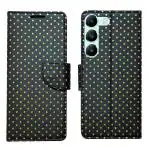 Dhar Flips Black Dot Flip Cover for VIVO T3 5G | Magnetic Case | Shock Absorbent | Flip Cover VIVO T3 5G