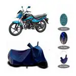 Aarav Moto Hero Splendor I Smart Two Wheeler Bike Cover-Dustproof-Uv Protection-Premium Bike Cover (Navy-Blue)