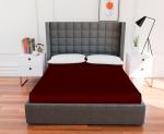 AVI Terry Cotton Waterproof Fitted Style Double Size Mattress Protector (72x72 Inch, Maroon)