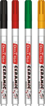 SONI OFFICE MATE Fine tip Ceramic Marker (Set of 4, Multicolor)