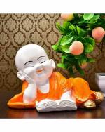 Beckon Venture - Multicolor Handicraft Meditating Baby Laughing Buddha Statue For Home Decor
