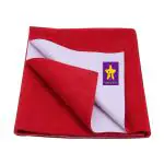 naughty baby Fleece Baby Bed Protecting Mat (Red, Large)