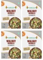 Ambrosia 1kg Walnut Kernels Silver | Kashmiri| Light Brown Halves (250g x 4)