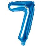 Bubble Bells large 7/Seven Number Foil Balloon 16 inch in Blue color for happy birthday ,anniversary, party decoration |number 7 foil balloon Blue|16 inch foil balloon | decoration items.
