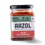 Aazol Varhadi Spicy Red Chilli Chutney 250g (Pack of 1) | Made with Spicy Fresh Red Chilli, Garlic | Hand Pounded | Anti-inflammatory Properties | Lowers Blood Pressure.