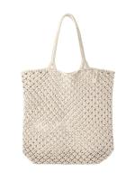 Craftery Cotton Macrame Hand Braided Totes Beach Bags - 12 X 14 Inch