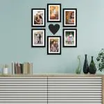 RANDOM Set of 6 Photo Frames (6 X 8 Inch - 6) With Mount Paper & 