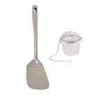URBAN BUY Stainless Steel Kitchen Tools Palta With Green Tea Filter, Multicolour & Pack of 2