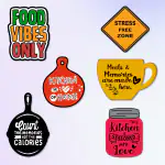 Expleasia Wooden Fridge Magnets for Home & Kitchen | Gift Items | Refrigerator Decorative Magnet | Funny Magnets | Motivatinal Magnets ( Kitchen Zone )