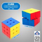 KIWI Kool Cube 3+4+5 Stickerless 3D High Speed Cube for Kids Puzzle (Multicolor)