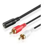 Tech Gear TV-out Cable stereo female to 2 rca male cable 1.5 meter