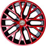 WolkomHome car Wheel cap, Hub Cap Wheelcover Wheel Cover 12 inch Universal for All 12 inch Wheel Size cars Set of 4 pc Delta Black Red Dual Color