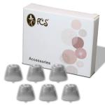 FCS Pack of 6 Click Sleeve for Siemens Signia, A&M, audibene, Audio Service, HearUSA, TruHearing RIC and Instant Fit Click CIC/ITC Hearing Instrument. (Vented, Medium)
