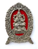 Rastogi Handicrafts Antique White Metal Ganesh Darbar Idol Frame Ganpati