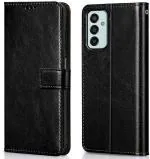 BINTAGE Flip Cover for SAMSUNG A15 5G -SM-A156E (Black, Magnetic Case, Pack of: 1)