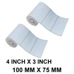 VCR 4 x 3 Direct Thermal Label Sticker - 4 x 3 inches - 100mm x 75mm - 500 Labels Per Roll - Pack of 2 Rolls - White Self Adhesive Sticker for Printing Shipping or Barcoding Labels 1 inch core