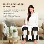 beatXP LegSense 360 foot, calf and leg massager machine for home with different massage modes for instant pain relief, air compression leg massager with heat and vibration therapy (White)