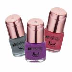 Krayons Crazy Gel Nail Enamel Waterproof Longlasting 8 ml Each Combo Pack of 3 Charcoal Grey Sheer Pink True Purple