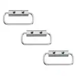Rawk 101-Chest Stainless Steel 3-Inch Drawer Kadi Pull Handle and Bed Storage Box Pull KADI, Cabinet Drawer Pull Handle (3-Inch,Silver, Pack of 3)