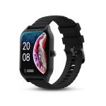 Pebble Wave 1.96 inch Large Display BT Calling, Spo2, Heart Rate Monitoring, Strees Monitoring, Inbuilt Games, Avoice assistance, Smart Calculator With Multi Sports Modes - Jet Black