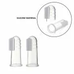 Safe-o-kid Extra Safe, Oral Hygiene, Transparent Silicone Finger Brush Tongue Cleaner For Baby Teething/ Gums With Attractive Case Pack of 1