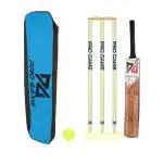 Pro Game Cricket Set For Boys(Size 4 For 8-12Yr ) - 1 Bat 3 Wickets 1 Base 2 Bails 1 Ball & 1 Kit Bag Cricket Kit