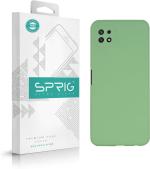 Sprig Liquid Silicone Green Back Cover For Samsung Galaxy A22 5G, Galaxy A22 5G
