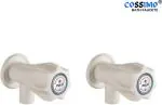 Cossimo White Plastic Angle Cock Tap Wall Mount Installation Type (Pack Of 2)