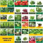 ONLY FOR ORGANIC 30 Variety Of Vegetable Seeds Combo Pack With Instruction Manual.
