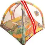 Little Monkeys Cotton Chota Bheem Baby Play Gym with Mosquito Net (0-11 M)