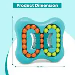 KIWI KOOL_ FINGER TIP Rotating Magic Bean Toys Decompression Rotating Small Beads Magic Cube Toys for Kids Puzzle Educational Toys for 8 Years Old (Random Color)