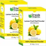 Dravida Organics Lemon Fruit Peel Powder All Skin Types Cleanser 200 g (Pack of 2)