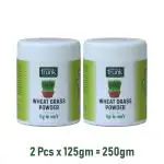 Nature's Trunk - Wheatgrass Powder | Rich in Vitamins, Minerals, Proteins, and Enzymes | Natural, Healthy and Gluten free (Also known as Gehu Ke Jware, Godhuma Gaddi)-(Pack of 2)(125G Each)