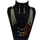 JAYA VISION ENTERPRISES Gemstone Multicolor Tumble & Synthetic pearl 7 Chakra Necklace